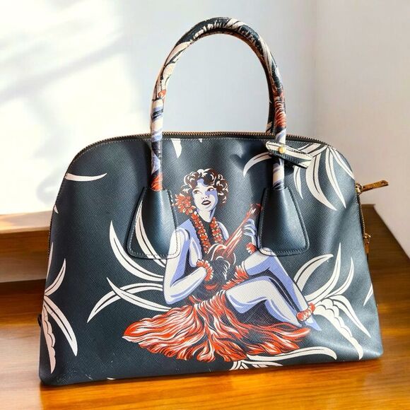 PRADA Hawaiian Girl Large Tote